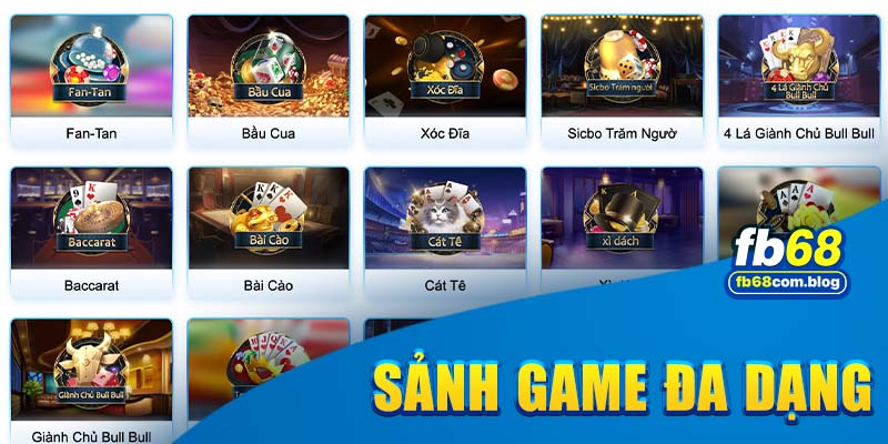 Game bài trực tuyến FB68 được chơi nhiều